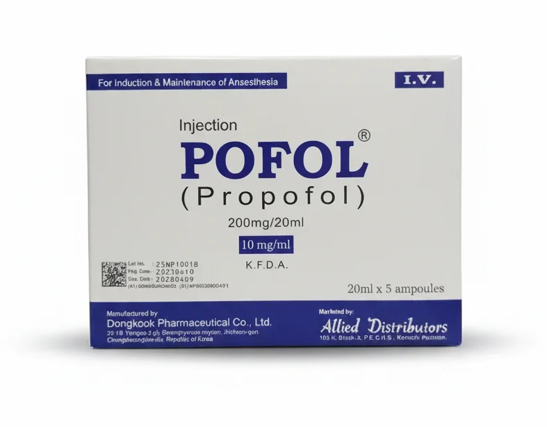 Pofol 200mg/20ml IV Inj. 5`s