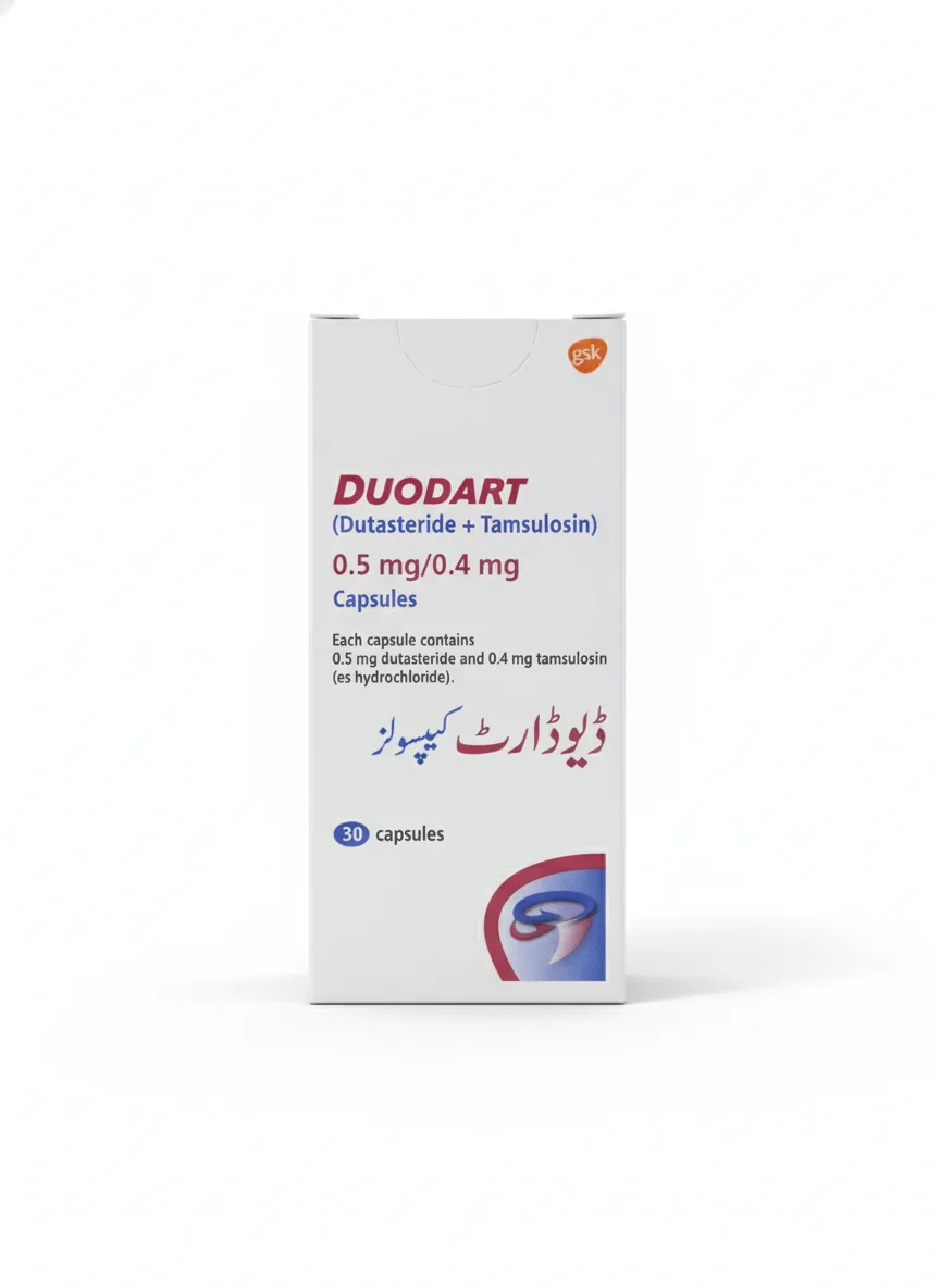 Duodart 0.5mg/0.4mg Capsule (Dutasteride + Tamsulosin)