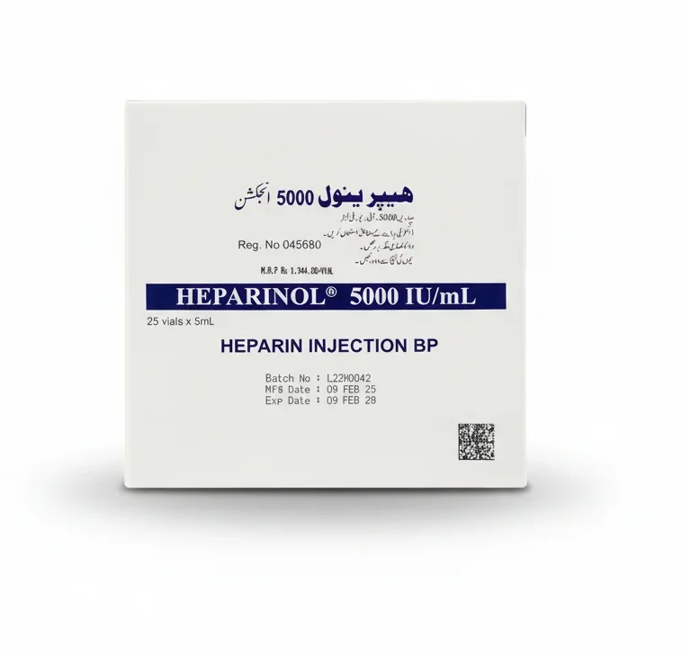 Heparinol 5000IU Inj. 25`s